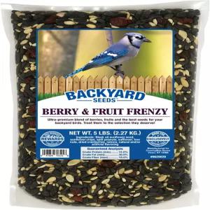 컨트리맥스 뒷마당 씨앗 열매 N 과일 새 혼합물 5파운드 말린 과일과 야생 조류 사료 큰 봉지와 프리미엄