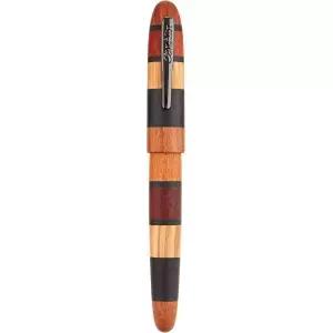 콘클린 올 아메리칸 롤러볼 펜 쿼드 우드 마감 트위스트 액션 메커니즘이 있는 럭셔리 필기 몬테베르데