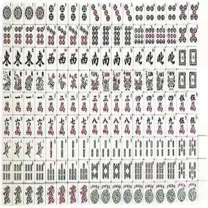 미국식 서양식 마작 타일 ？ 166피스 세트 스크래치 방지 멜라민 전용B타입