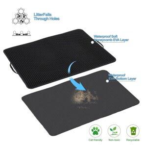 손잡이가 달린 24인치 배변 벌집 매트 61CM 이중 30 트래핑 76 레이어 고양이