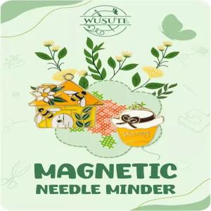 바늘 포인트용 WUSUETE 2팩 마인더 십자수 및 자수용 귀여운 꿀벌 자석 정리용 바느질 작업 액세서리