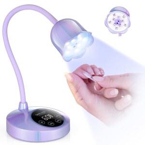 S ILAND 30W UV 네일 램프 젤 스마트 센서 LED 플래시 파라 u as fessional Goosene 8S 패스트 매니 를 위한 퍼플 무선 라이트