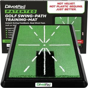 실내 실외 가정 뒷마당 또는 치핑 연습을 위한 디봇패드 특허 골프 타격 매트 스윙 트레이너 및 경로