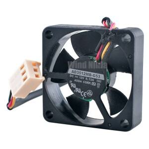 (2개) AD3512MB-G53 35mm 듀얼 볼 베어링 냉각 팬 3.5cm 35x35x10mm DC12V 0.13A 3핀 마이크로컴퓨터 CPU