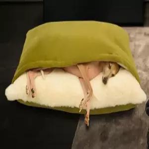 강아지 도넛형 주머니 애견방석 숨숨집 이불 대형 침대