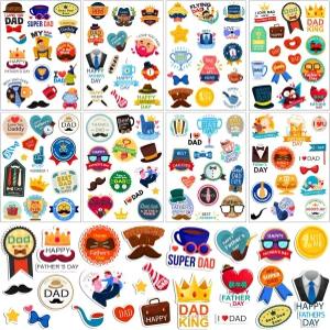 해피 파더스 데이 스티커 상자 봉투용 귀여운 아빠 16장 스크랩북 선물 장식
