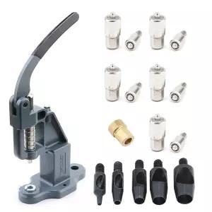 그로밋 다이 몰드 홀 펀처 커터 핸드 프레스 기계 세트 5세트 아일렛 및