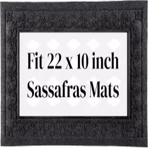 에버그린 플래그 사사프라스 도어 매트 트레이 실내외 출입구용 전천후 내후성 미끄럼 방지 뒷문 현관