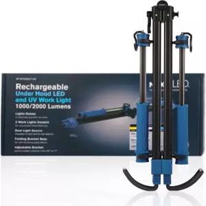 다음 LED NT2220LFUV 언더후드 작업등 2000루멘 8000mAh 충전식 배터리 UV 라이트 후드 바 아래 탈착식