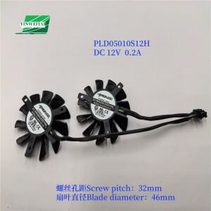 노트북 CPU 선풍기, PLD05010S12H 12V 직경 47mm, 홀 피치 39mm 냉각 팬