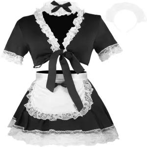 코스프레와 할로윈 파티 드레스에 완벽한 롤믹스 메이드 의상 여성용 이국적인