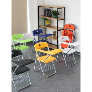 접이식 일체형 책걸상 세미나 블랙 학원용 강당 교실 1인 인강 브리지 학교 사무용