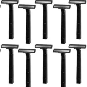 투명 안전 캡이 있는 10팩 트윈 블레이드 일회용 면도기 남녀용 스테인리스 스틸 목욕 호텔 여행용 다용도