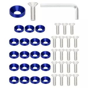 패티킬 M6 마감 카운터싱크 세탁기 키트 30세트 알루미늄 합금 플랫 컵 헤드 스크류 볼트 개스킷 기계