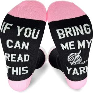 이 양말을 읽을 수 있다면 제 실 양말 선물을 가져와 주세요. 생일 크리스마스에 엄마 할머니를 위한