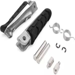 uxcell 1쌍 8mm 알루미늄 Aolly 오토바이 풋레스트 풋페그 페그 자전거 사이클링 블랙 실버 톤 혼다 CB400