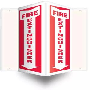 AccformNMC 소화기 3D 프로젝션 표지판 18 x4 고충격 플라스틱 사전 드릴 장착 구멍 PSP315 미국산 안전