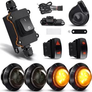 벨라리 UTV가 혼 플러그 앤 플레이 ATV 블링커 키트파워 스위치 포함 폴라리스 레인저 RZR 캔암 x3