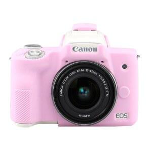 캐논 EOS M50 MARK 카메라용 카메라 이지 본체 실리콘 커버 소프트 하우징 케이스 보호 긁힘 스킨 II 후드 핑크 방지 디지털