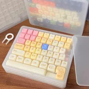 호환  3층 프로스트 투명 스택형 키캡 케이스 뚜껑 포함 디스플레이 먼지 방지 MOA MAO XDA 체리 프로파일