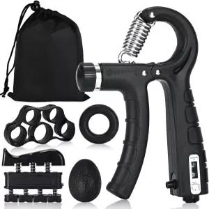 재활 운동선수 클라이머 뮤지션을 위한 UFANME 핸드 그립 강화기 근력 트레이너 22132파운드 조절 가능한