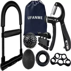 UFANME 핸드 그립 강화기 근력 트레이너 재활 운동선수 클라이머를 위한 22132파운드 조절 가능한 저항