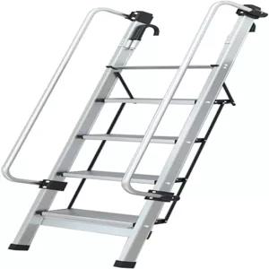 에어리 알루미늄 이층 침대 사다리 후크 및 난간이 있는 RV 로프트 여행 트레일러용 도서관 4/5/6 스텝