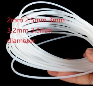 2mm 3mm 직경 PTFE 막대 폴리테트라플루오로에틸렌 스틱 폴리테프 ptfe 바