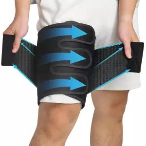 남녀용 JWHOO 허벅지 압박 슬리브 조절 가능한 햄스트링 랩 사타구니용 통기성 브레이스 쿼드 및 지지 부상