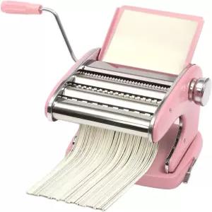 수동 파스타 메이커 두께 6 너비 3 조절 가능한 401 스테인리스 스틸 흡입 컵 및 데스크탑 클립이 있는