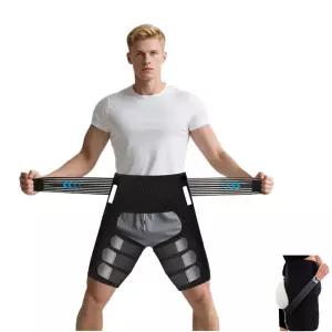 CMRCOYO 허벅지 압박 슬리브 힙 앤 사타구니 랩 지원 여성 및 남성용 햄스트링 소형