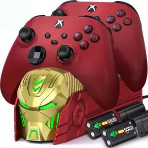업그레이드된 컨트롤러 충전기 스테이션 Xbox One/시리즈 X S용 2x5520mWh 충전식 배터리 팩 Series 듀얼