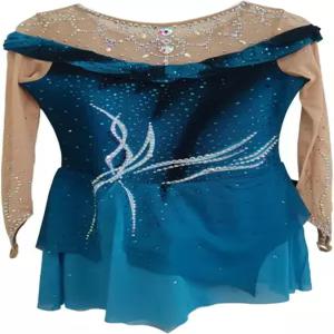 류후오 성인 및 스 피겨 스케이팅 드레스 여자 긴팔 경기 공연