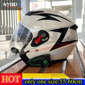전기 바이크 오토바이 더블 미러 스마트 블루투스 헬멧 사계절 남여 태양 보호 3/4 라이더
