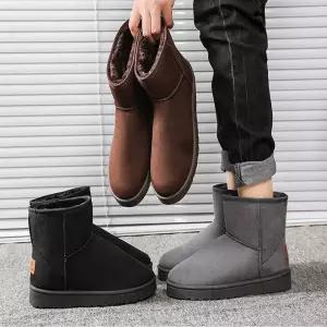 남성 겨울 스웨이드 데일리 털부츠 앵클부츠 방한 tOh4+5cbF