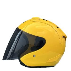 옐로우 컬러 Ram-4 하프 헬멧 3/4 오픈 페이스 여름 스쿠터 바이크 오토바이 커패시턴스 카스코