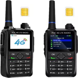 2 PCS Globla 장거리 무전기 무전기무제한 4G PTT양방향 전국 휴대용 SIM 카드 수명 무료 V12pcs