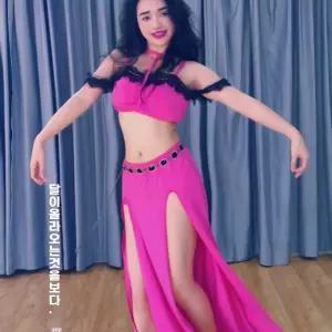 여성벨리댄스의상 힙스커트 성인밸리복 밸리댄스액세서리 하이 슬릿 모달