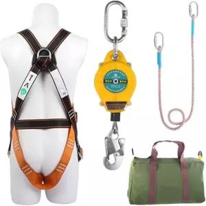 셀프 리트랙팅 라이프라인 전신 안전벨트 낙하 방지 랜야드 항공 작업 및 엔지니어링을 위한 개인 보호