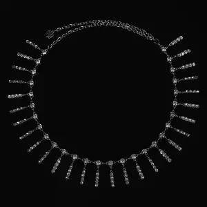 여성용 밸리 댄스 액세서리 라인석 허리 벨트 체인 바디 쥬얼리