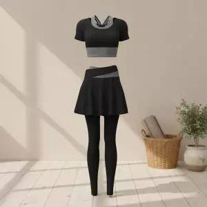 [하프클럽/셀러허브_여성트랜드패션]여성 반소매 요가필라테스 봄여름 치