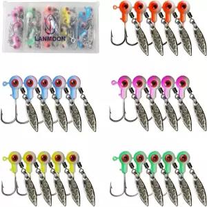 크래피 지그 키트 50/25개 언더스핀 헤드 낚시 송어 월 베이스 1/8온스 1/16온스