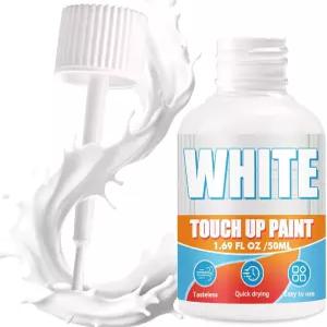 화이트 터치업 페인트 펜 벽 문 캐비닛 가구 에나멜 가전제품용 페인트(반광택 50ML)