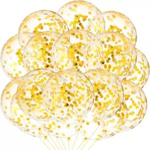생일 파티 장식용 10피스 18인치 글리터 색종이 풍선 종이 점 반짝이는 라텍스 큰 풍선(골드)