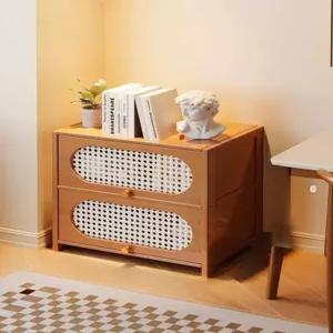 원목 주방 그릇장 팬트리 진열장 부엌 수납 냄비 컵 레트로 미니 찬장 유리 선반 거실