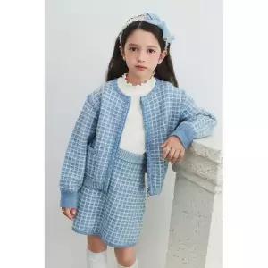 [백화점정품] 26년NEW 베네통 체크 조직 니트 스커트