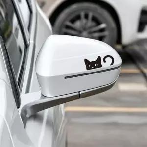 스티커 고양이 차량용 캐릭터 백미러 자동차 장식소품 혔을때 크래치