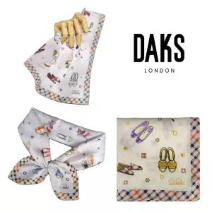 매장정품 DAKS 닥스 슈즈패턴 여성 나염손수건 DKI1403 1243802