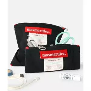 MASMARULEZ Twin zipper multi pouch pencil case109224