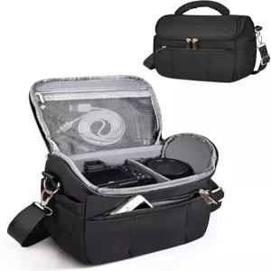 텔로스펀 카메라 가방 크로스바디 탈착식 칸막이가 있는 스몰 숄더 케이스 스트랩과 멀티 포켓이 조절